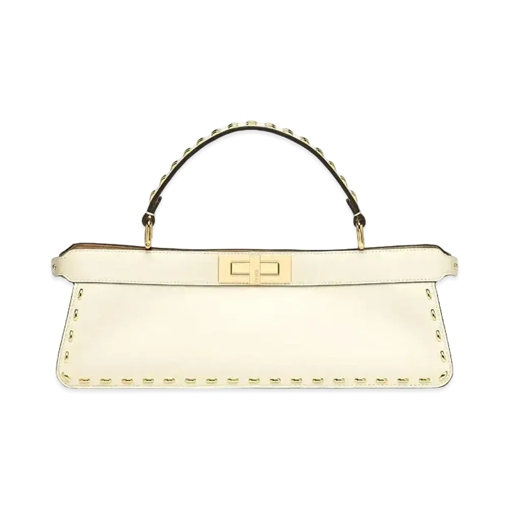 FENDI Peekaboo Iseeu Stretch Leather Bag "White"