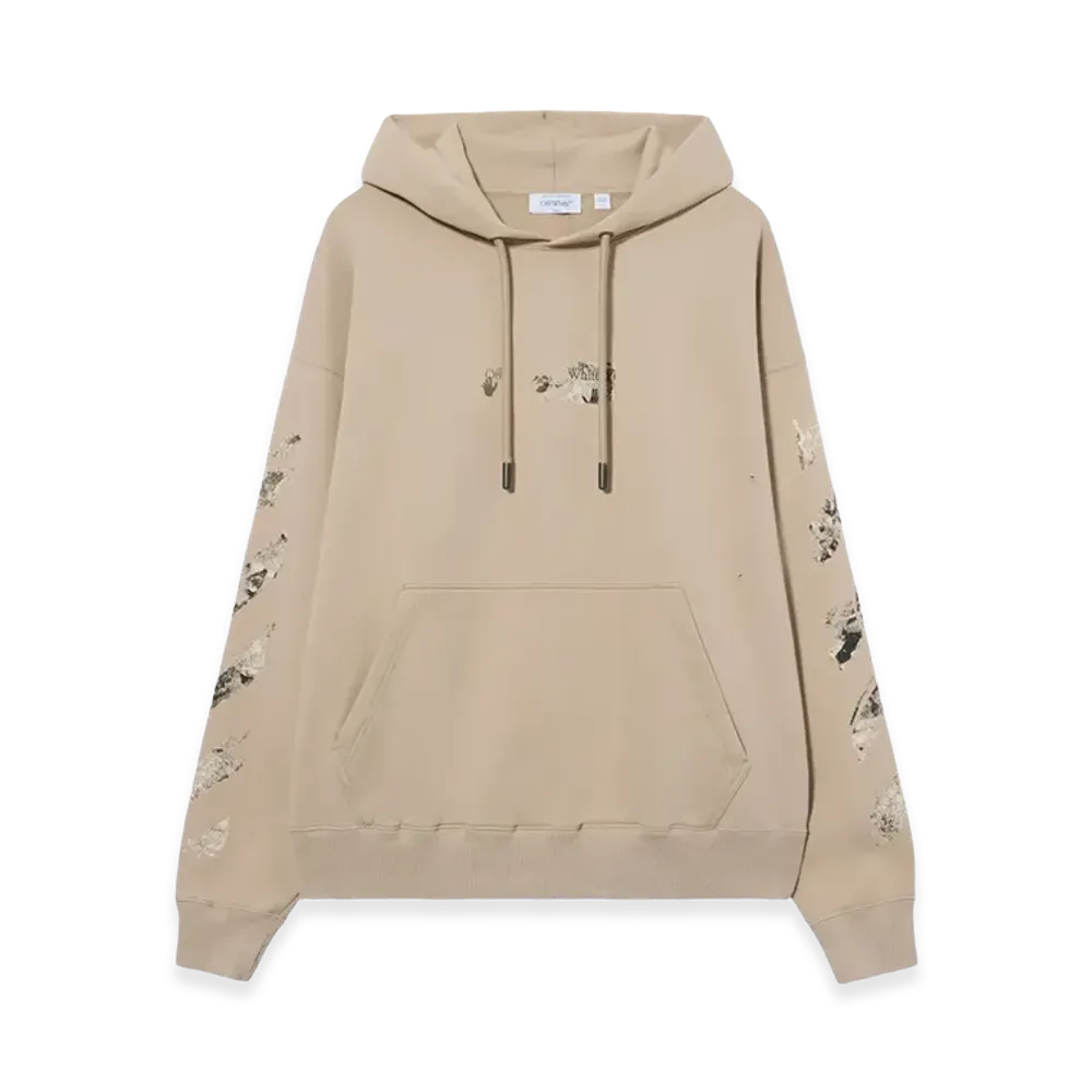 Off-White Long Sleeve Hoodie "Beige"