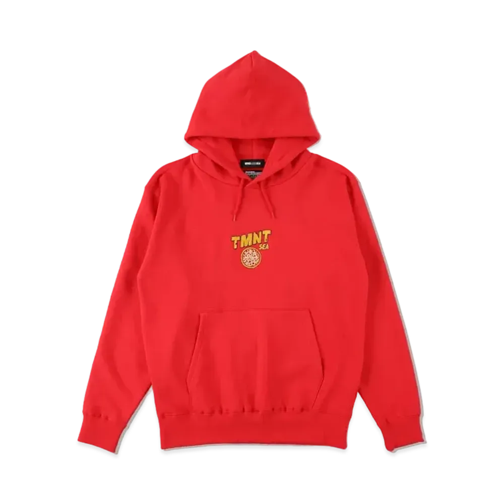 WIND AND SEA x TMNT (PIZZA TIME) HOODIE "Red"