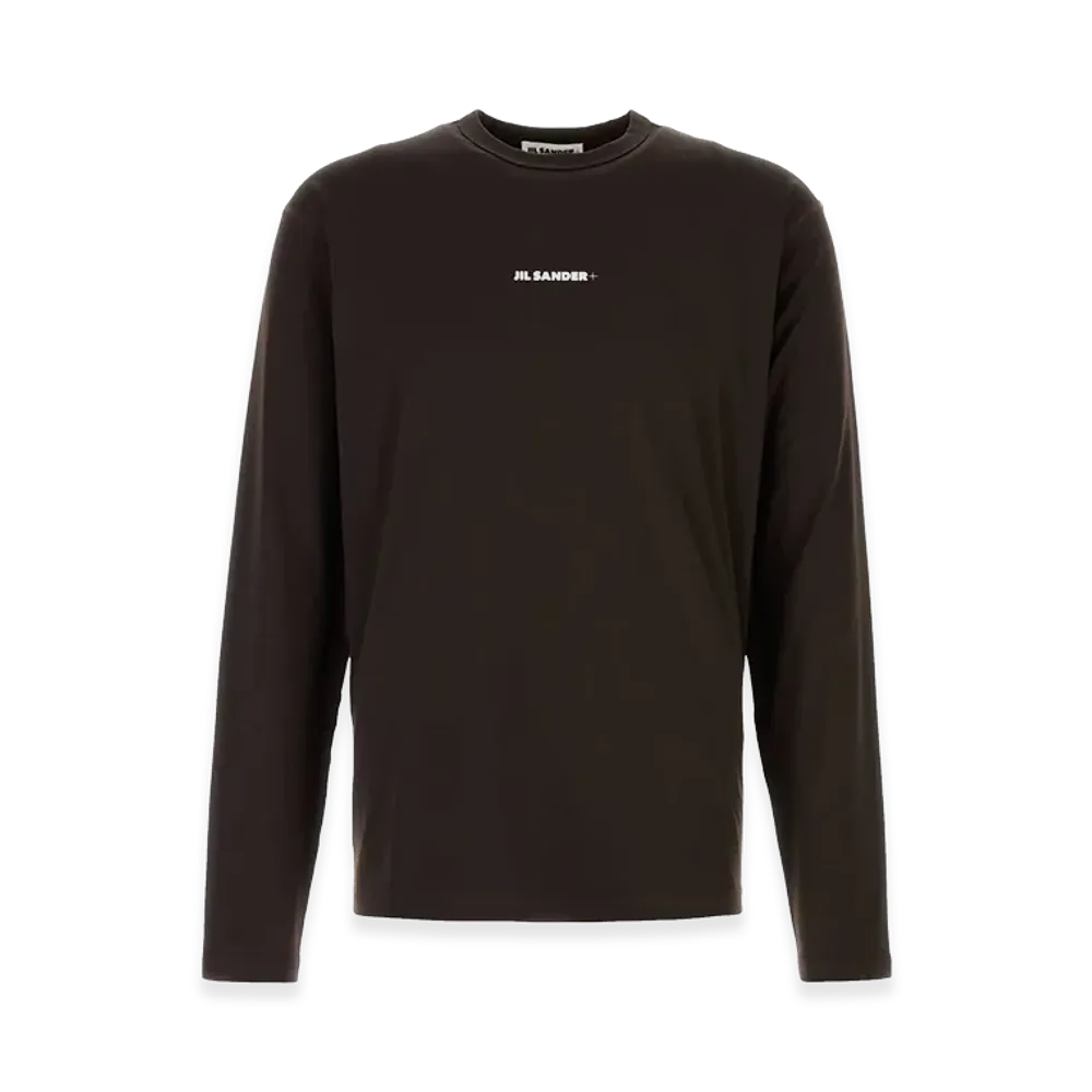Jil Sander Chocolate Stretch Polyester T-Shirt "Brown"