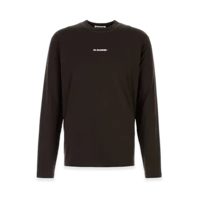 Jil Sander Chocolate Stretch Polyester T-Shirt "Brown"
