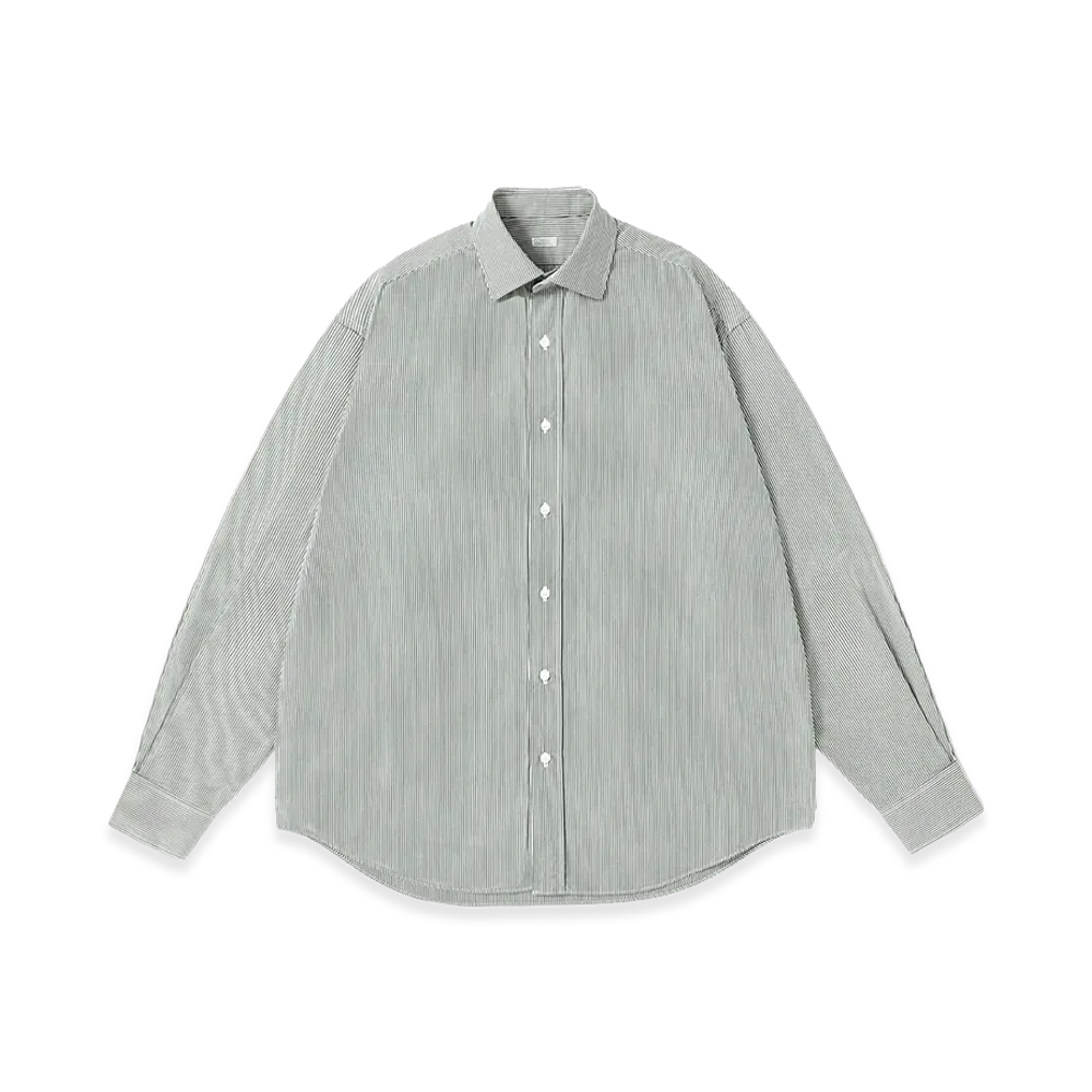 A.PRESSE Spread Collar Shirt "Green"