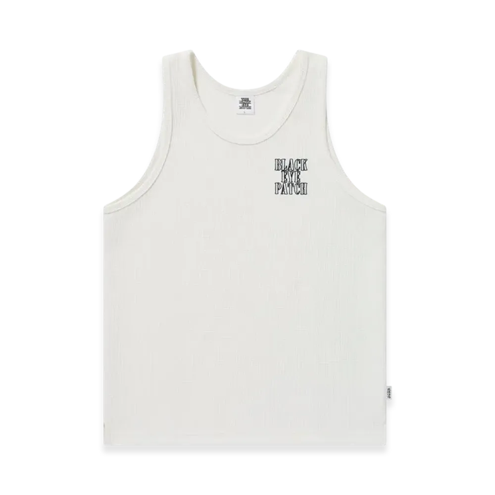 BlackEyePatch Stencil Logo Tank Top "White"