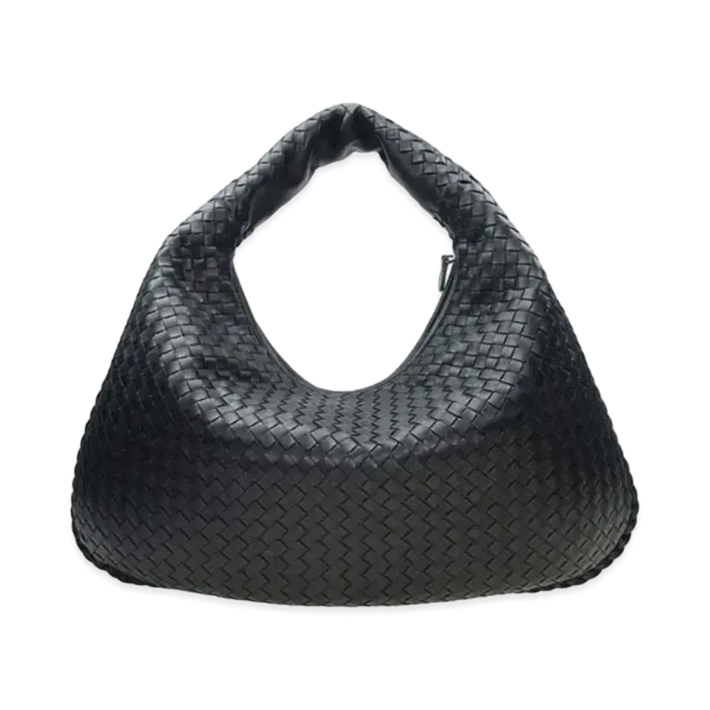 Bottega Veneta Lambskin Hand Bag "Black"