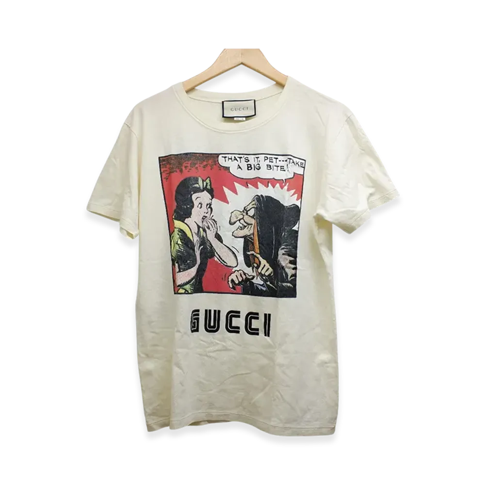 GUCCI 18SS Disney Collaboration Snow White T-Shirt "Cream"