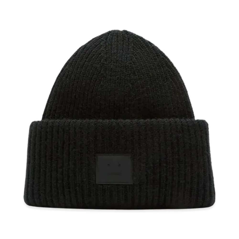 Acne Studios Large Face Logo Beanie "Black"