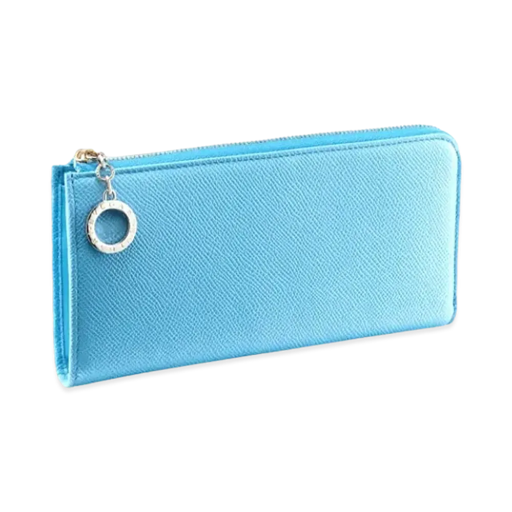 BVLGARI BVLGARI Zip Wallet "LightBlue"