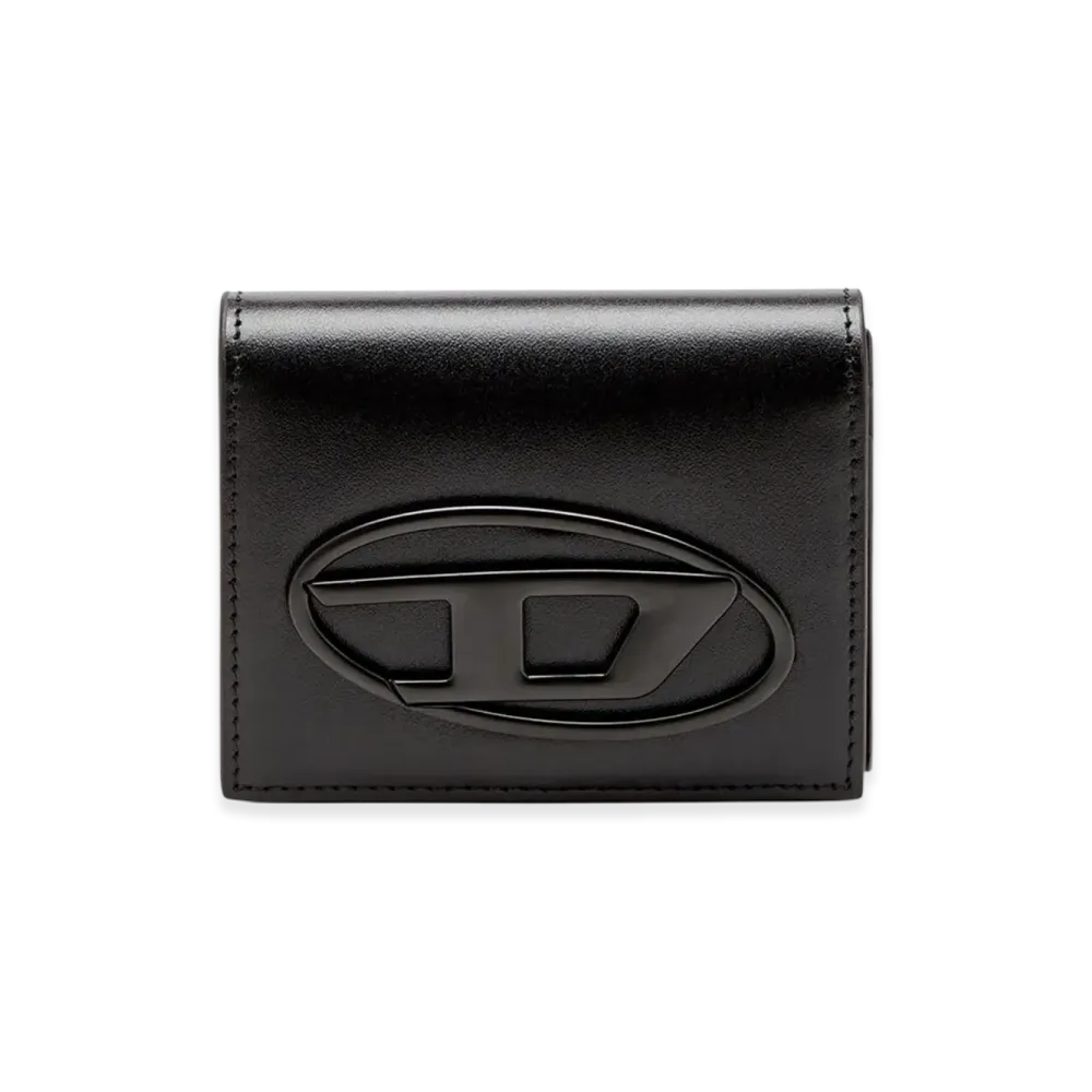 Diesel Holi-D Card Holder S Ii Bi-Fold Leather Card Holder "Black"