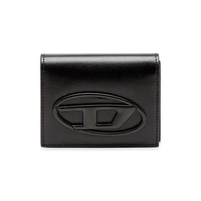 Diesel Holi-D Card Holder S Ii Bi-Fold Leather Card Holder "Black"