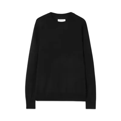 Jil Sander Men's Lightweight Wool Crew-Neck Sweater "Black"