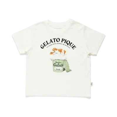 GELATO PIQUE Kids Sleeping Dog T-Shirt "Off White"
