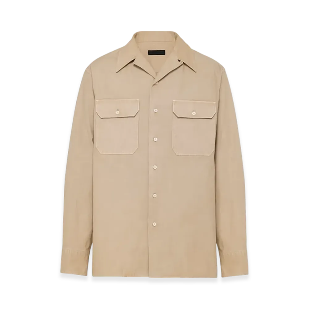 PRADA Cotton Shirt "Khaki"