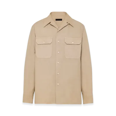PRADA Cotton Shirt "Khaki"