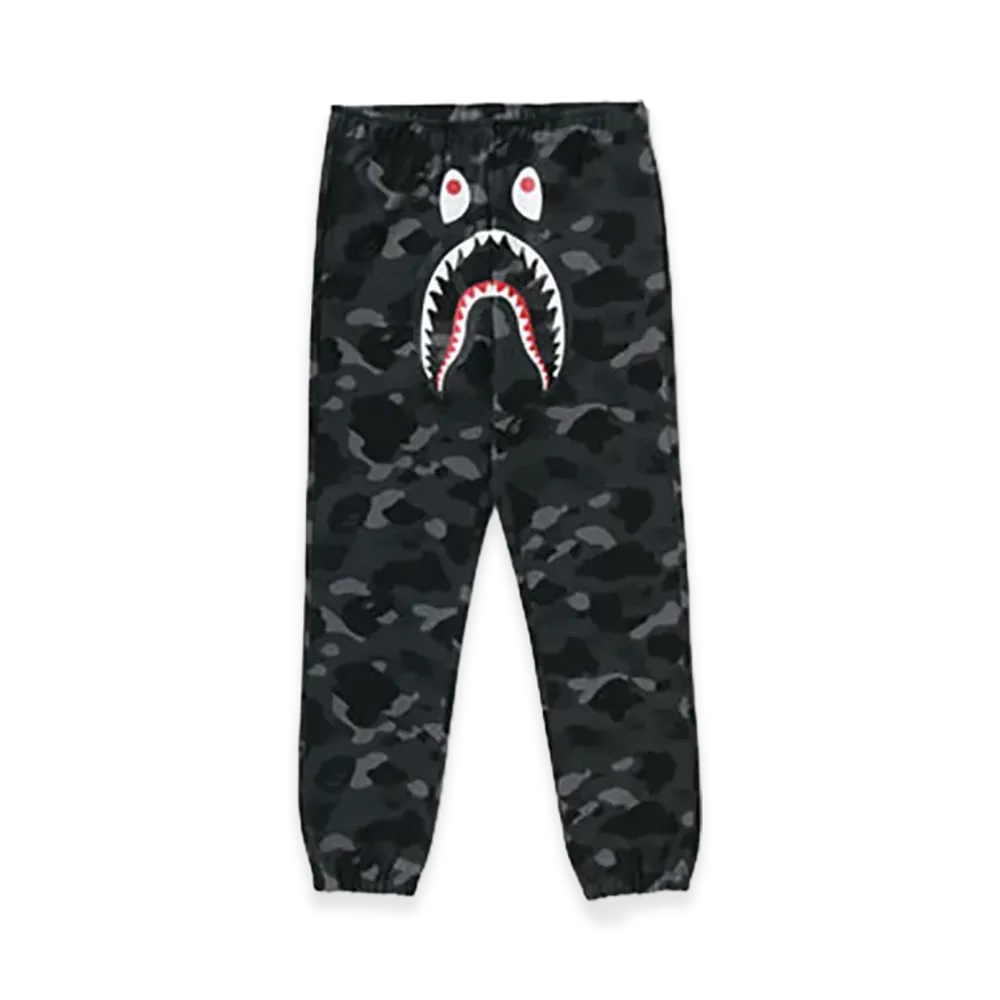 A BATHING APE Color Camo Shark Sweat Pants "Black"