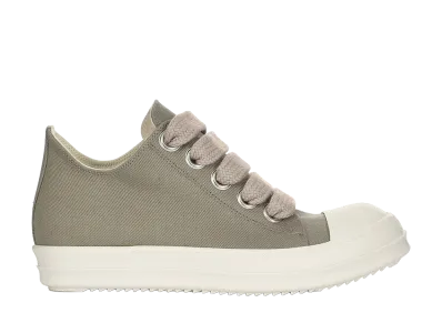 Rick Owens DRKSHDW FW26 Tower Jumbolace Low Sneaks 13oz Overdyed Denim "Mineral/Milk"