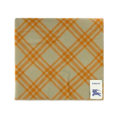 Burberry Women's Embroidered Wool Blanket "Light Sage"