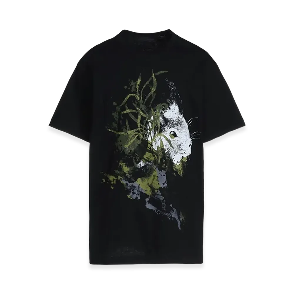 S'YTE Wild Squirrel Animal Graphic T-Shirt "Black"