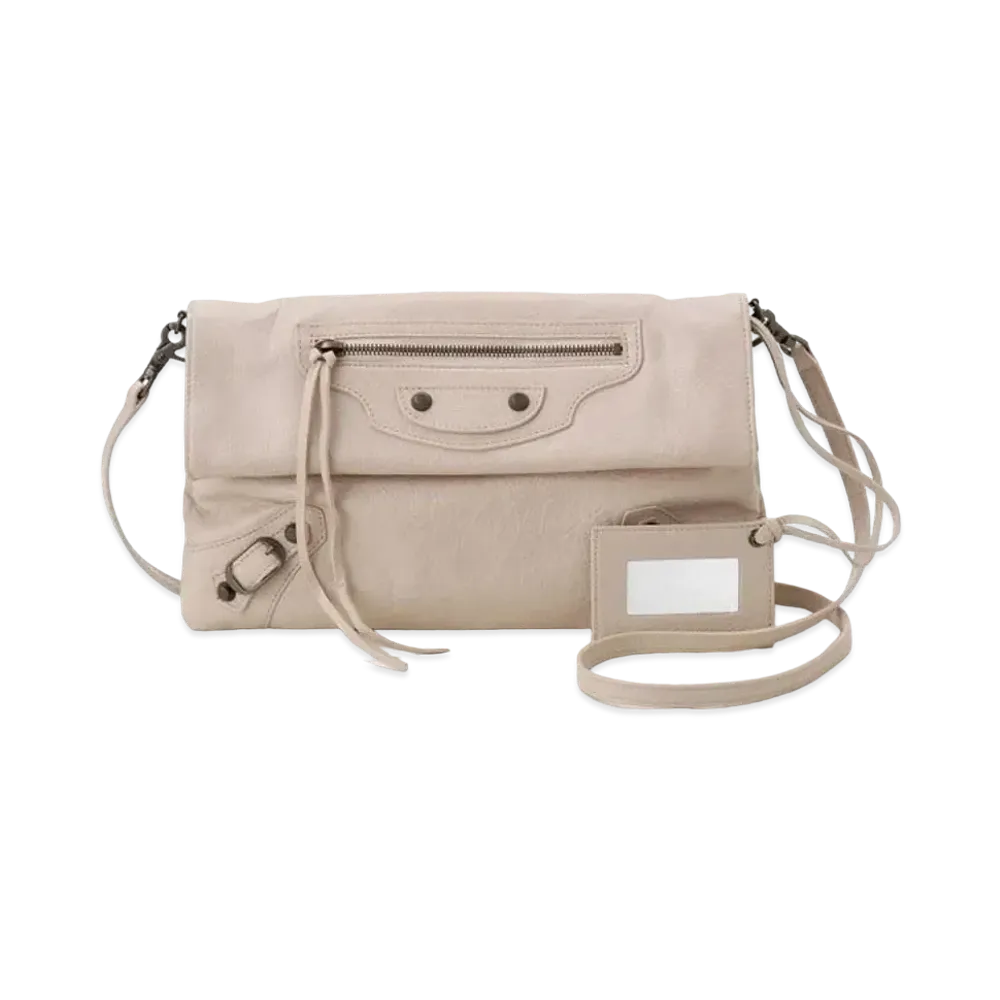 BALENCIAGA Envelope Strap Leather 2Way shoulder Bag "Beige"