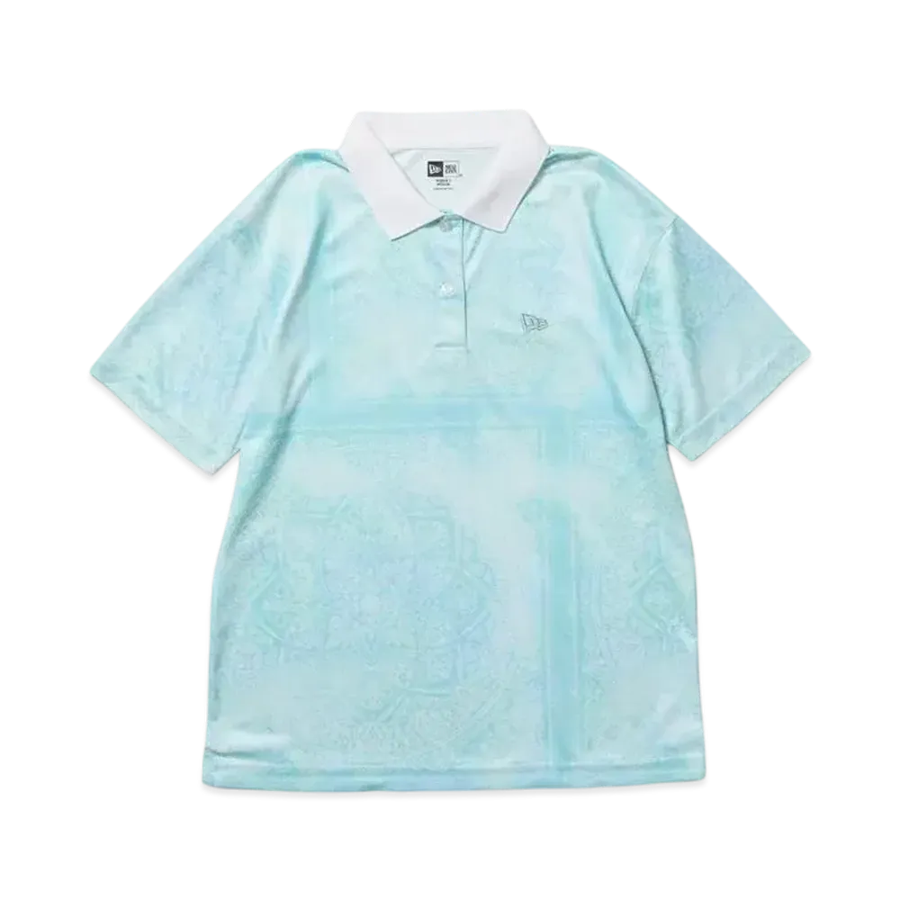 NEW ERA Golf Women's Short Sleeve Kanoko Tech Polo Shirt Bandana "Beach Kiss Blue"