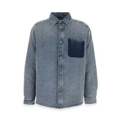 LOEWE Cotton Blend Oversize Shirt "Blue"