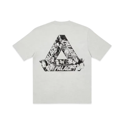 PALACE TRI-HEADS T-SHIRT "Grey Marl"
