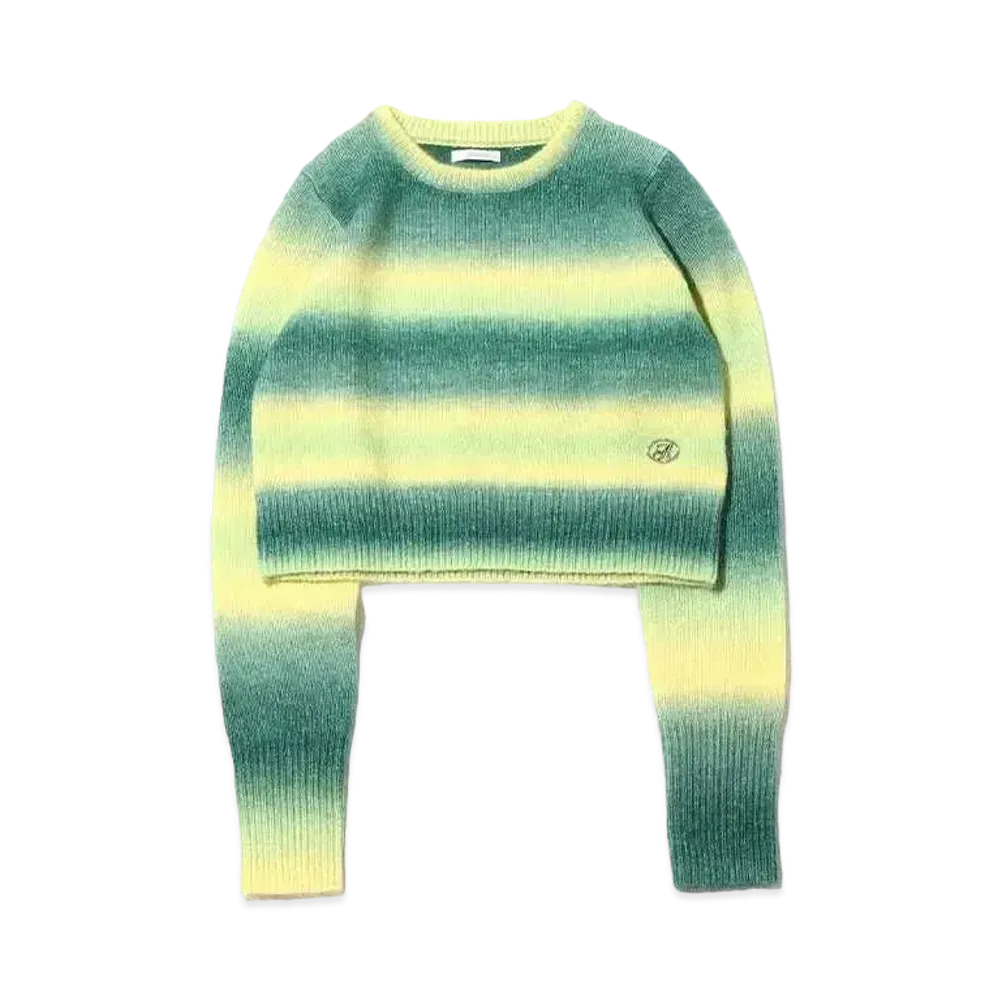 atmos pink Gradation Border Knit "Green"