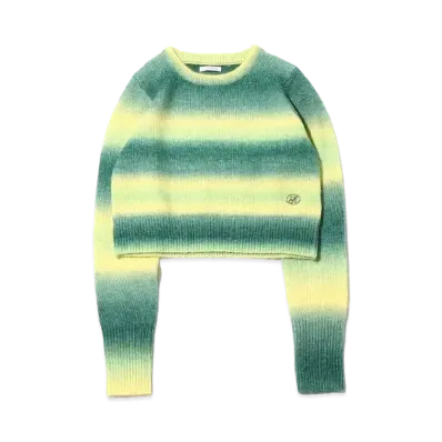atmos pink Gradation Border Knit "Green"
