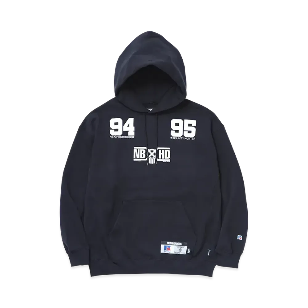 NEIGHBORHOOD x BOUNTY HUNTER x RUSSELL ATHLETIC Sweat Hoodie LS "Black"