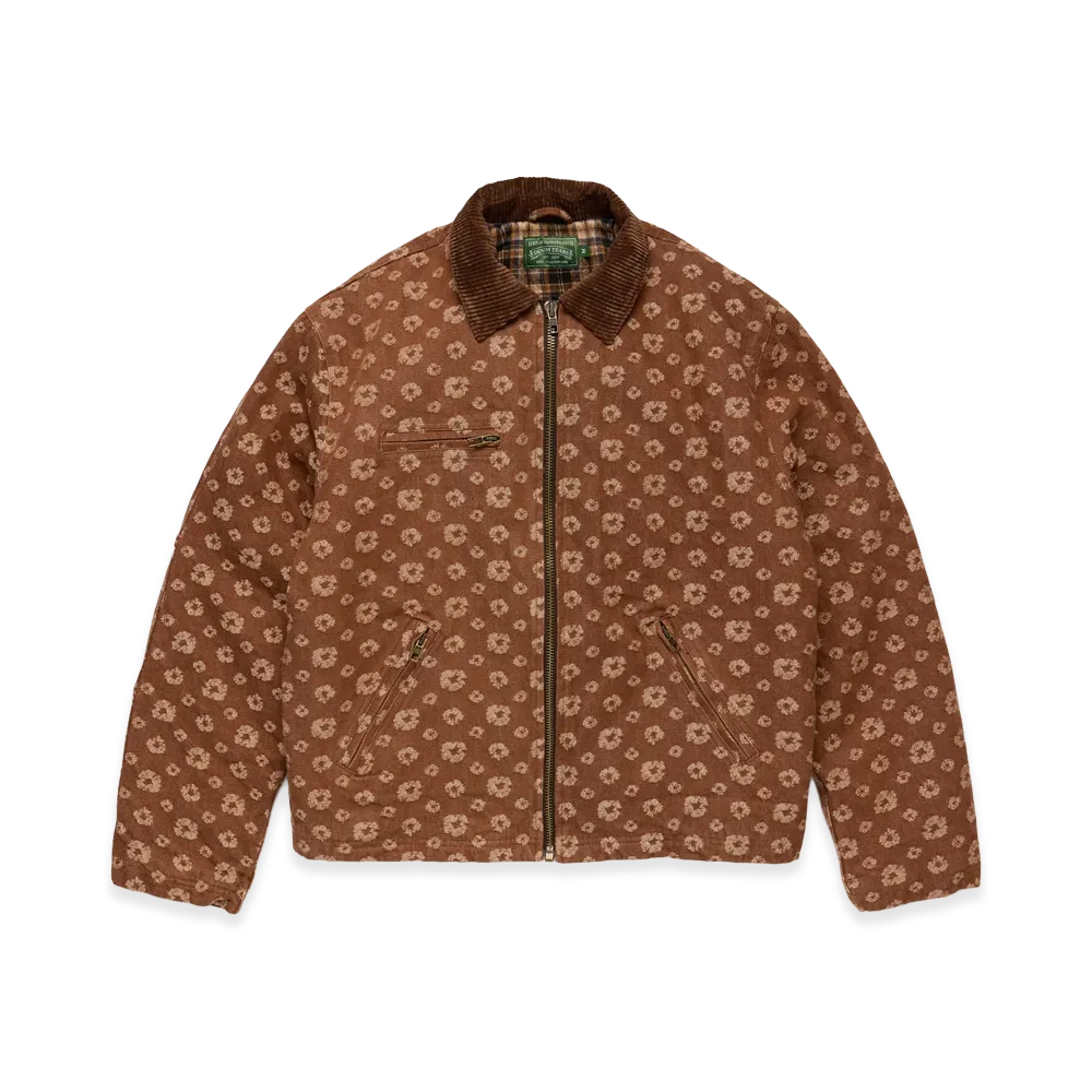 DENIM TEARS Jacquard Monogram Wreath Workwear Jacket "Brown"
