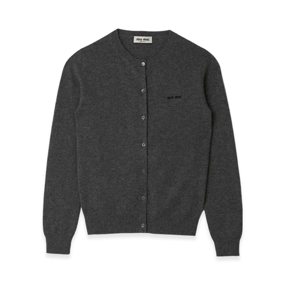 MIU MIU Women's Cashmere Knit Cardigan "Black"