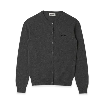 MIU MIU Women's Cashmere Knit Cardigan "Black"