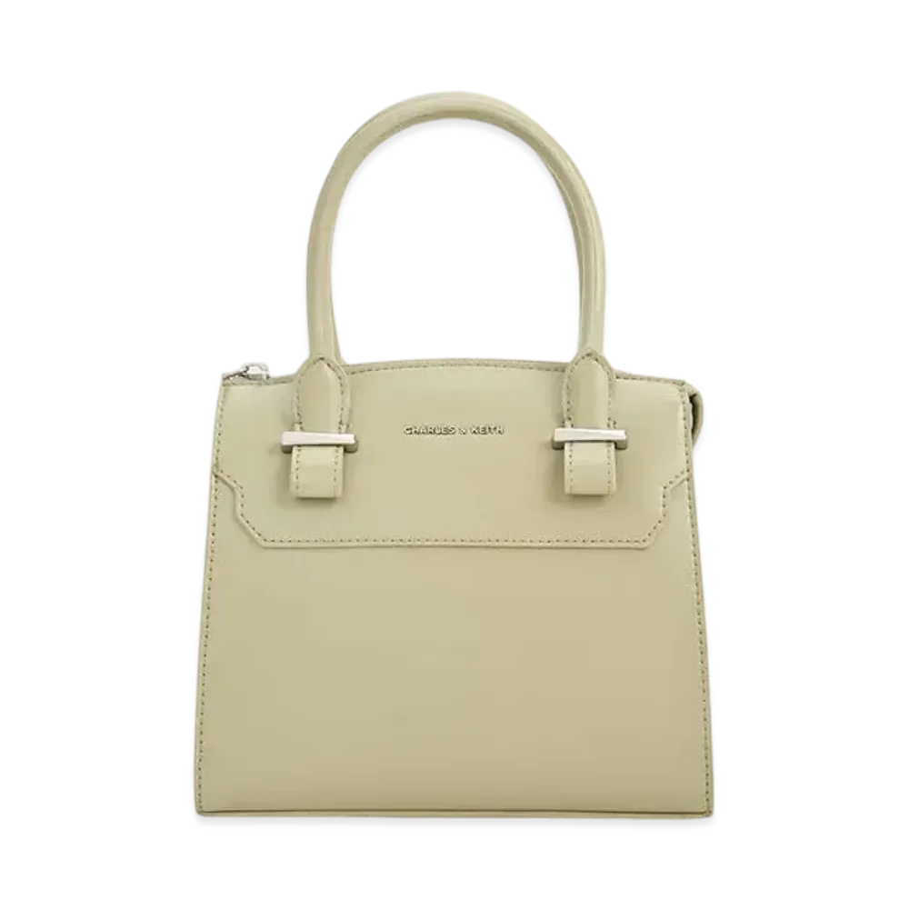 CHARLES & KEITH Temmy Structured Tote Bag "SageGreen"