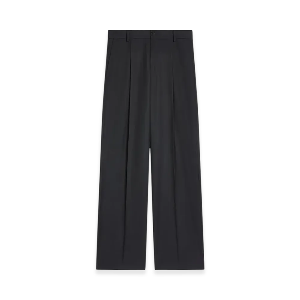 DRIES VAN NOTEN Straight Wool Pants "Black"