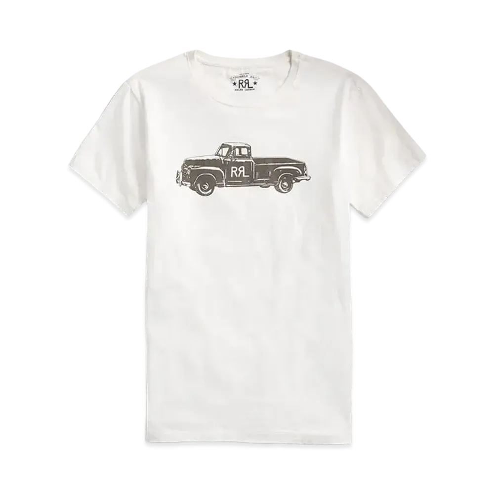 RRL Ralph Lauren Truck Graphic Tee "White"