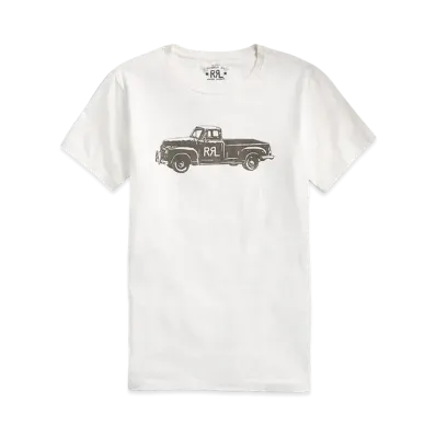 RRL Ralph Lauren Truck Graphic Tee "White"