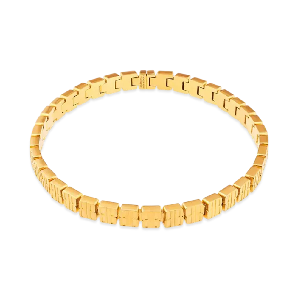 BALENCIAGA Nano Mini Link Choker "Shiny Gold"