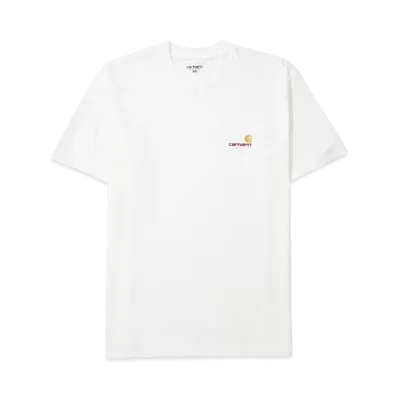 Carhartt WIP Short Sleeve American Script T-Shirt "White"
