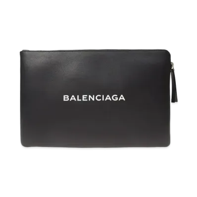 BALENCIAGA Leather Clutch "Black"