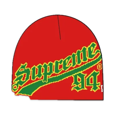 Supreme New Era Script Beanie "Red"