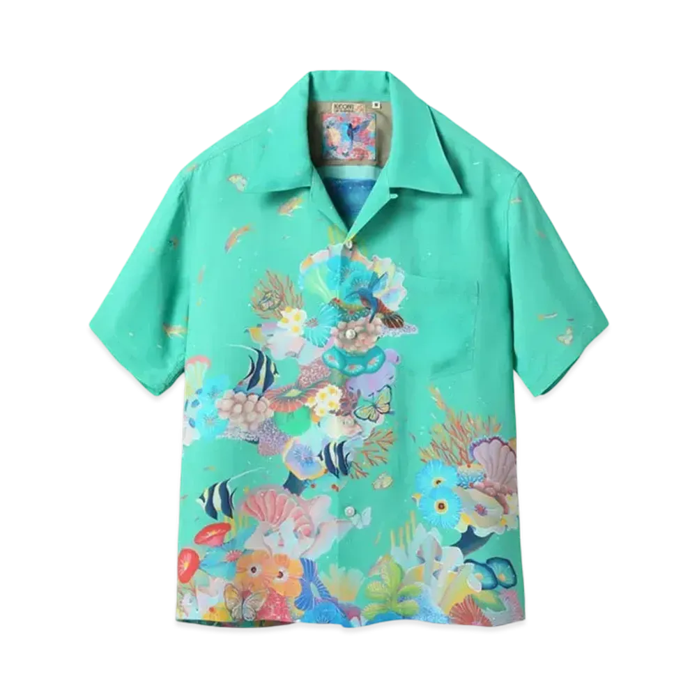 SUN SURF Keoni Of Hawaii Coral Garden By Yumi Yamada "M-Green"