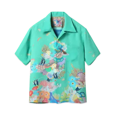 SUN SURF Keoni Of Hawaii Coral Garden By Yumi Yamada "M-Green"