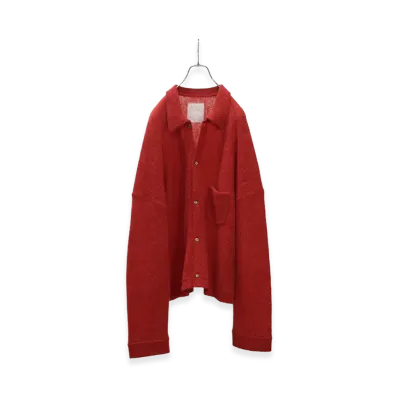 ANCELLM Kimono Knit Shirt "Red"