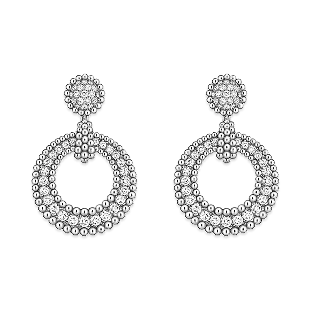 Van Cleef & Arpels Perlee diamonds earrings "18K White gold/Diamond"