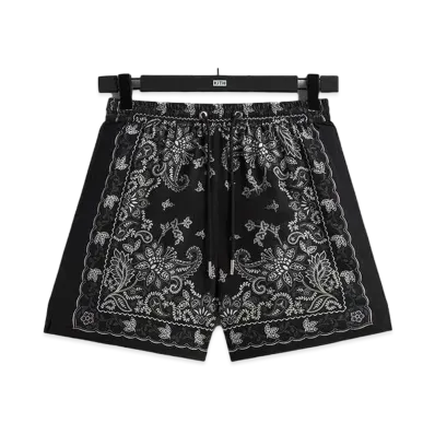 Kith 101 Vintage Floral Bandana Active Short "Black"