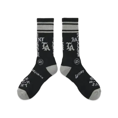 SAINT Mxxxxxx x Born x Raised BR_Socks / ST Sinner "Black" SM-YS1-0000-C43