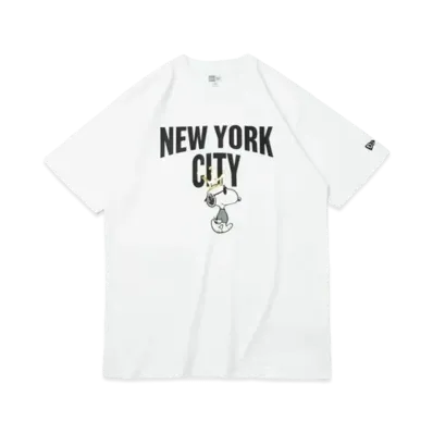 NEW ERA x PEANUTS Cotton T-Shirt New York City Joe Cool Crown Regular Fit "White"