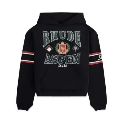 RHUDE Aspen Ski Crest Hoodie "Black"