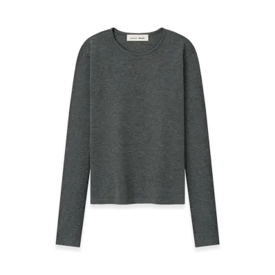 FEAR OF GOD ESSENTIALS Women's Soft Knit Slim Longsleeve "Iron Grey"