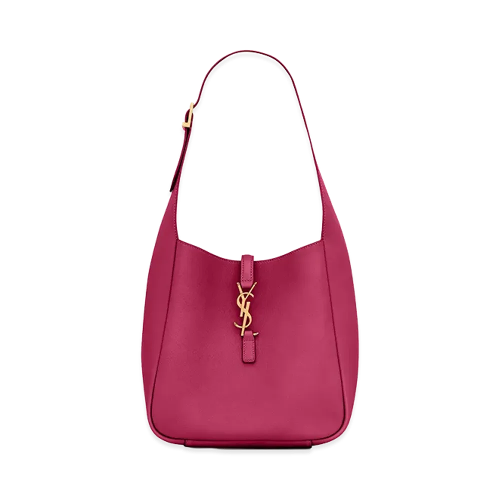 Saint Laurent Women's The 5 A 7 Small And Soft In Hammered Leather "Red"