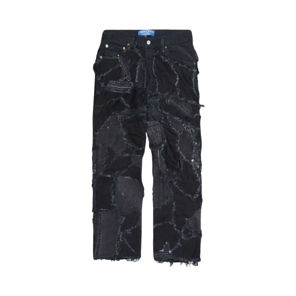 INNOCENCE NYC PATCHWORK DENIM PANTS "BLACK"